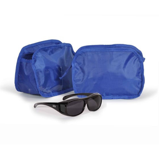 Cataract Kit 4- Blue Pouch with MKX Ray Blocker Glasses- BLANK - Medi-Kits